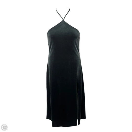 Velvet Halter Dress Casual Midi By Banana Republic In Grey, Size: M