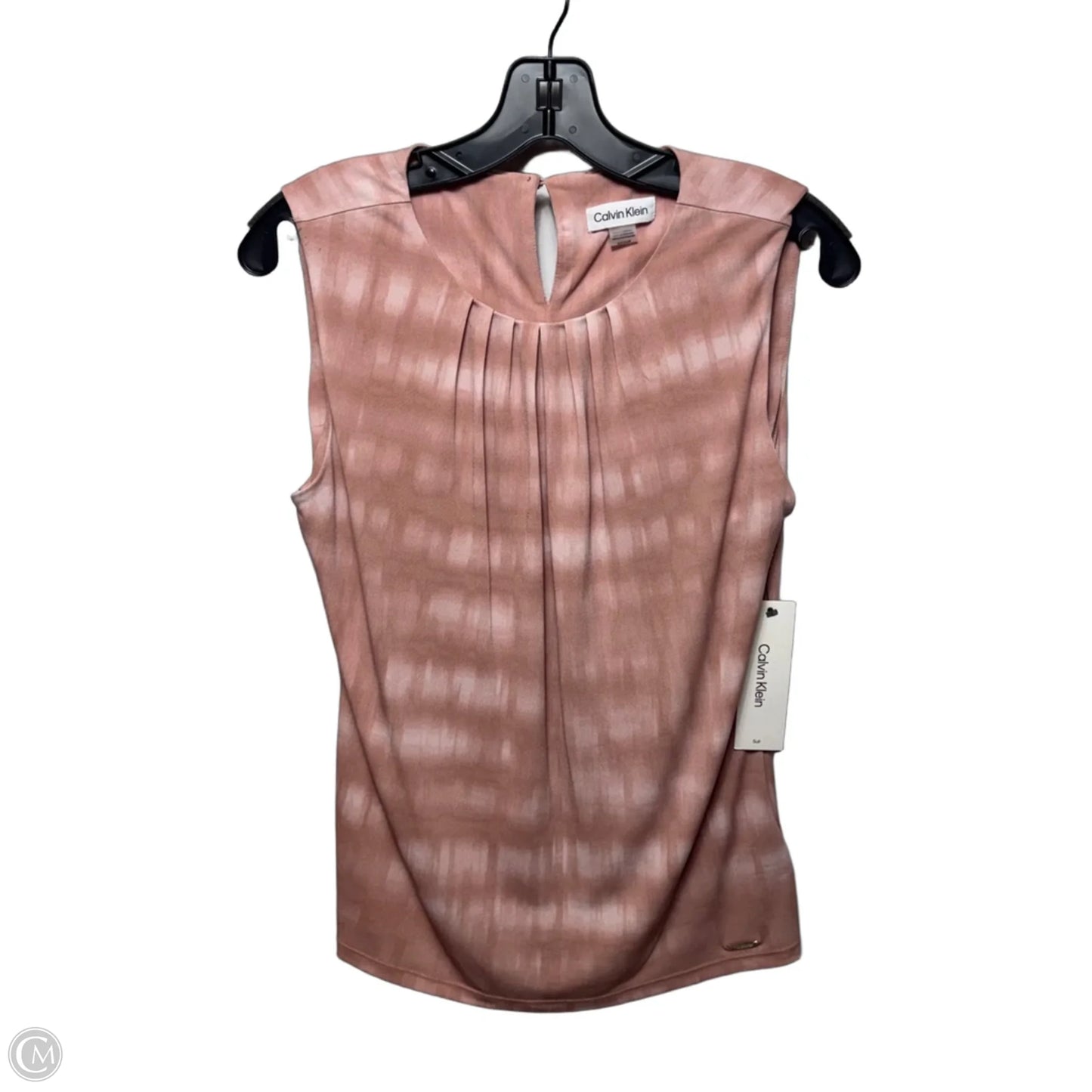Top Sleeveless By Calvin Klein In Peach, Size: S