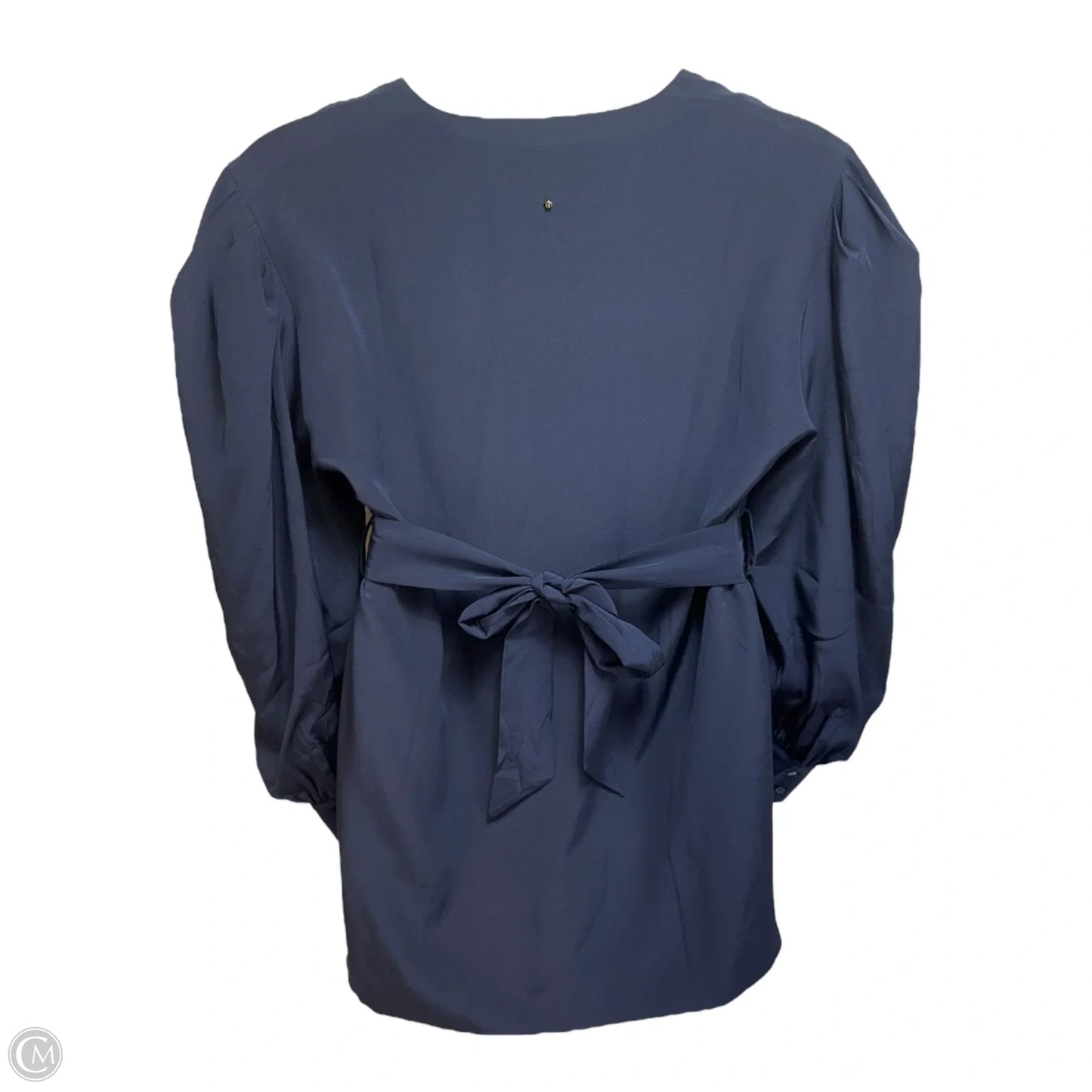 Silk Belted Tunic Long Sleeve By Cuyana In Navy, Size: M