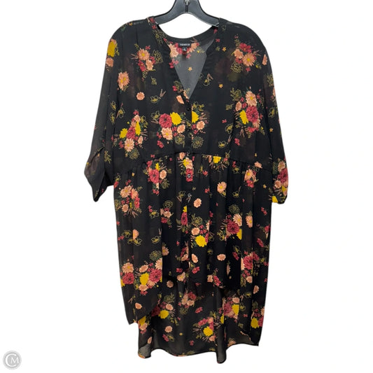 Lexie Chiffon Babydoll Tunic By Torrid In Floral Print, Size: 2X