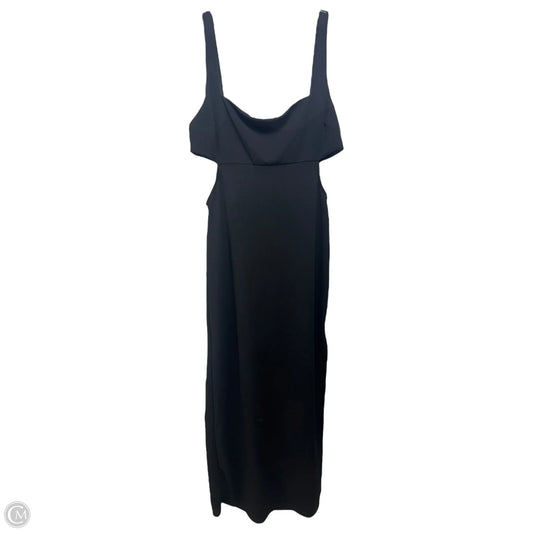 Quinn Cutout High Slit Crepe Formal Dress By Windsor In Black, Size: L