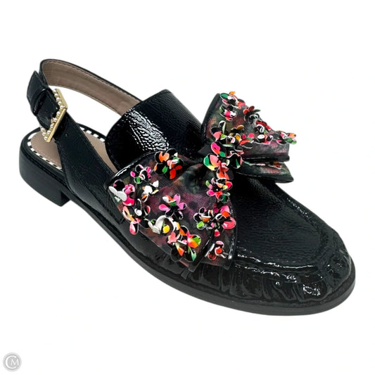 Breyer Slingback Bow Loafer Shoes Flats By Betsey Johnson In Black, Size: 7