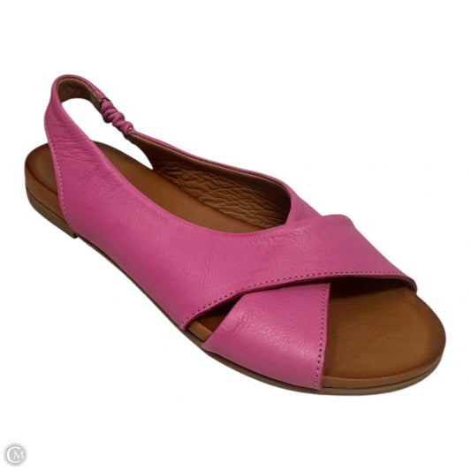 Thayne Slingback Leather Sandals Flats By Miz Mooz In Pink, Size: 7