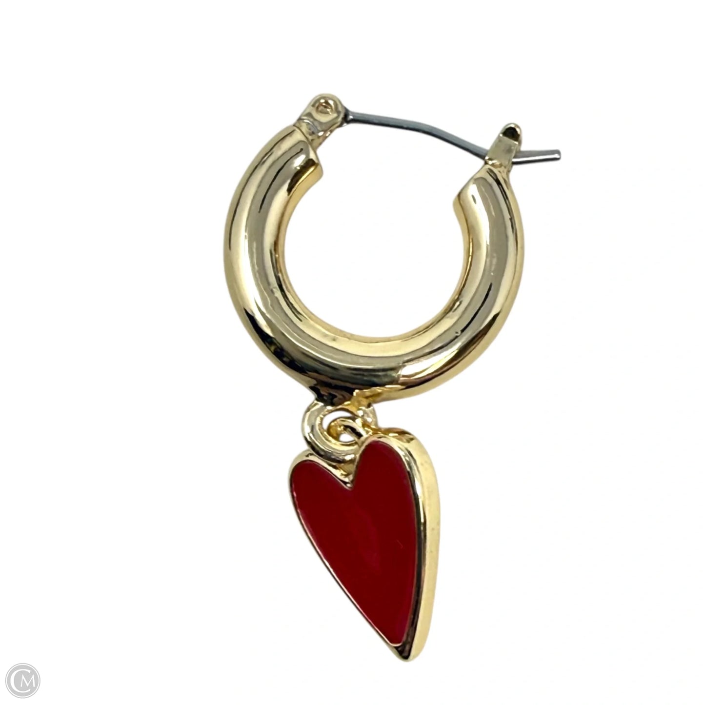 Heart Huggie Hoop Drop Earrings By Betsey Johnson