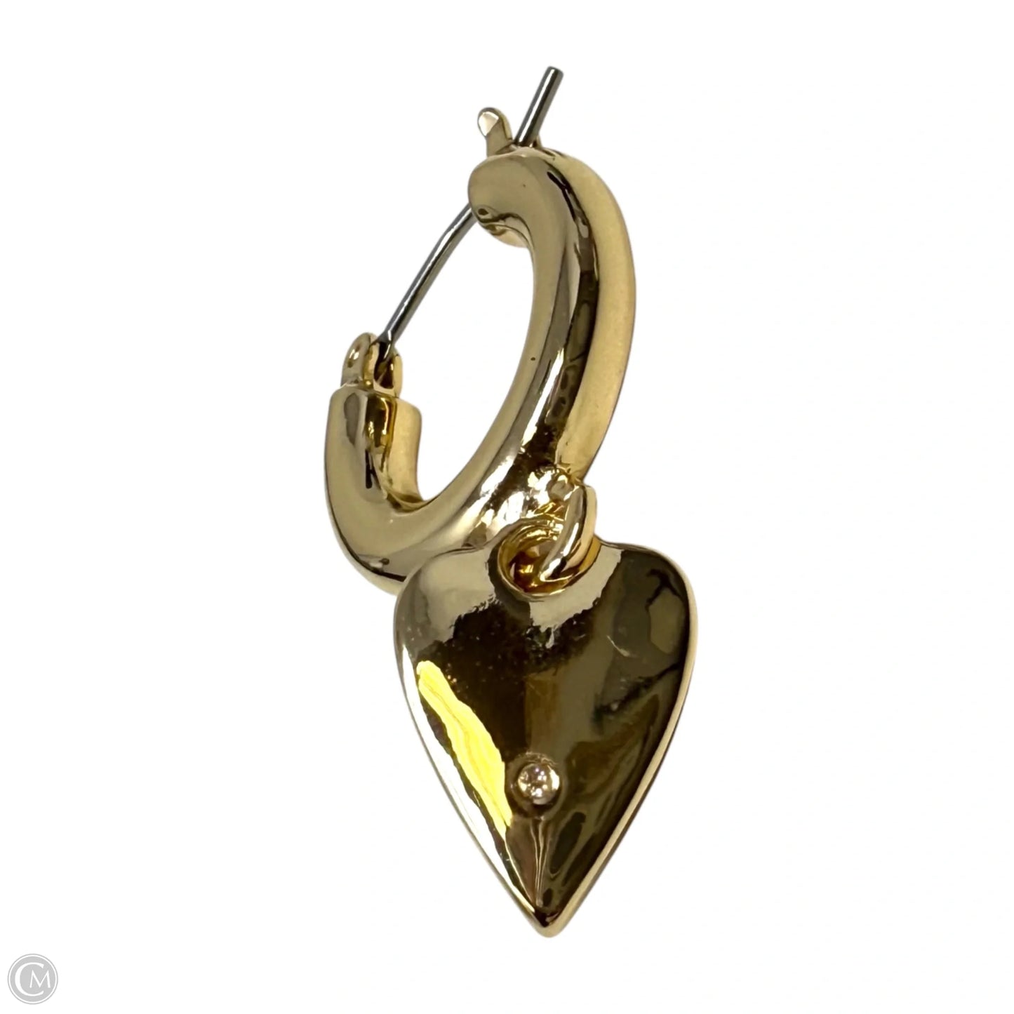 Heart Huggie Hoop Drop Earrings By Betsey Johnson