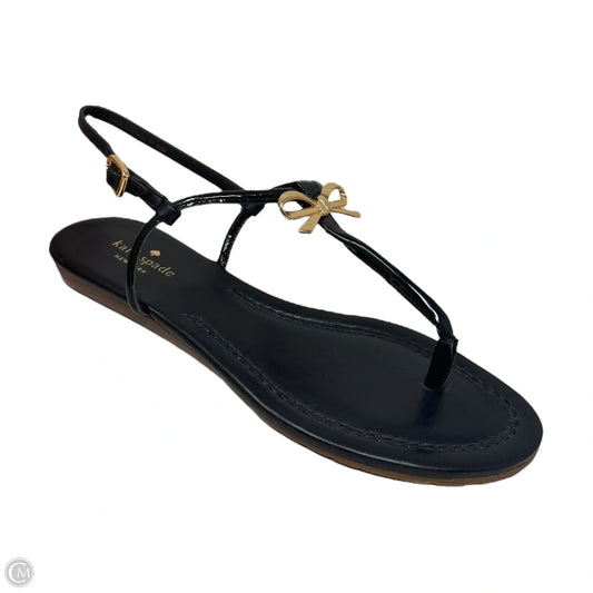 Tracie Bow Sandals Designer By Kate Spade In Black, Size: 8.5