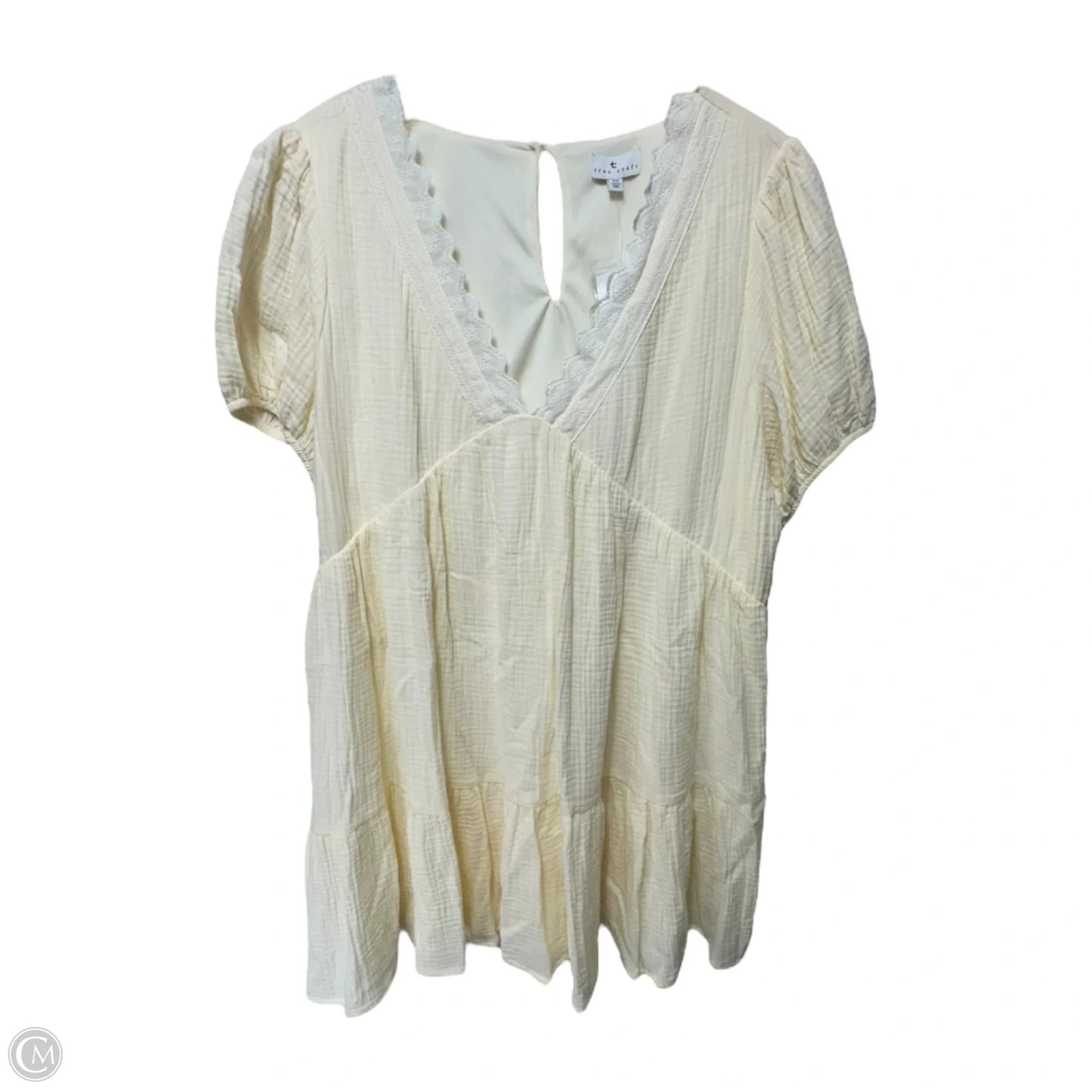 Dress Casual Short By True Craft In Cream, Size: 2x