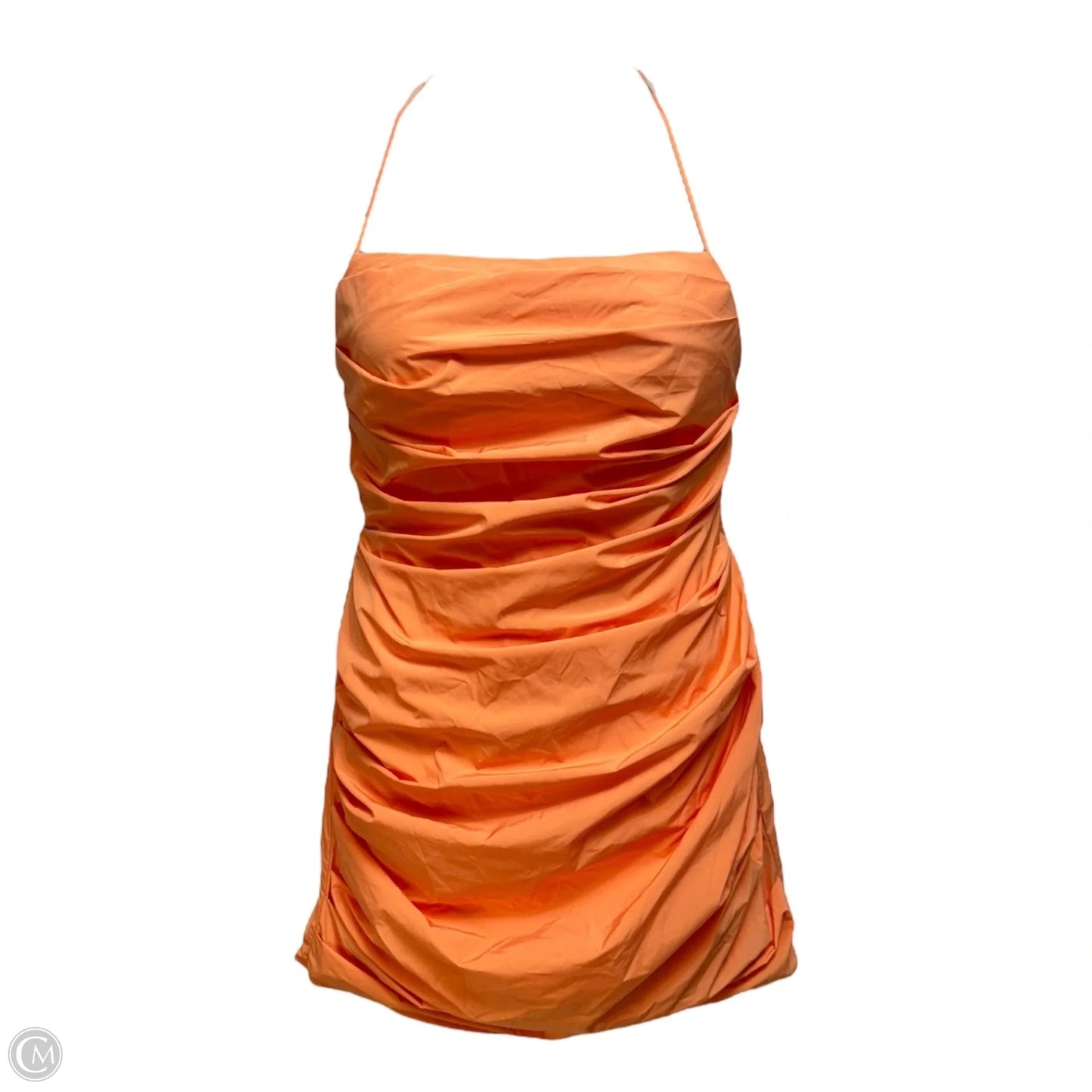 Laconia Chain Ruched Mini Dress By Amanda Uprichard In Orange, Size: M