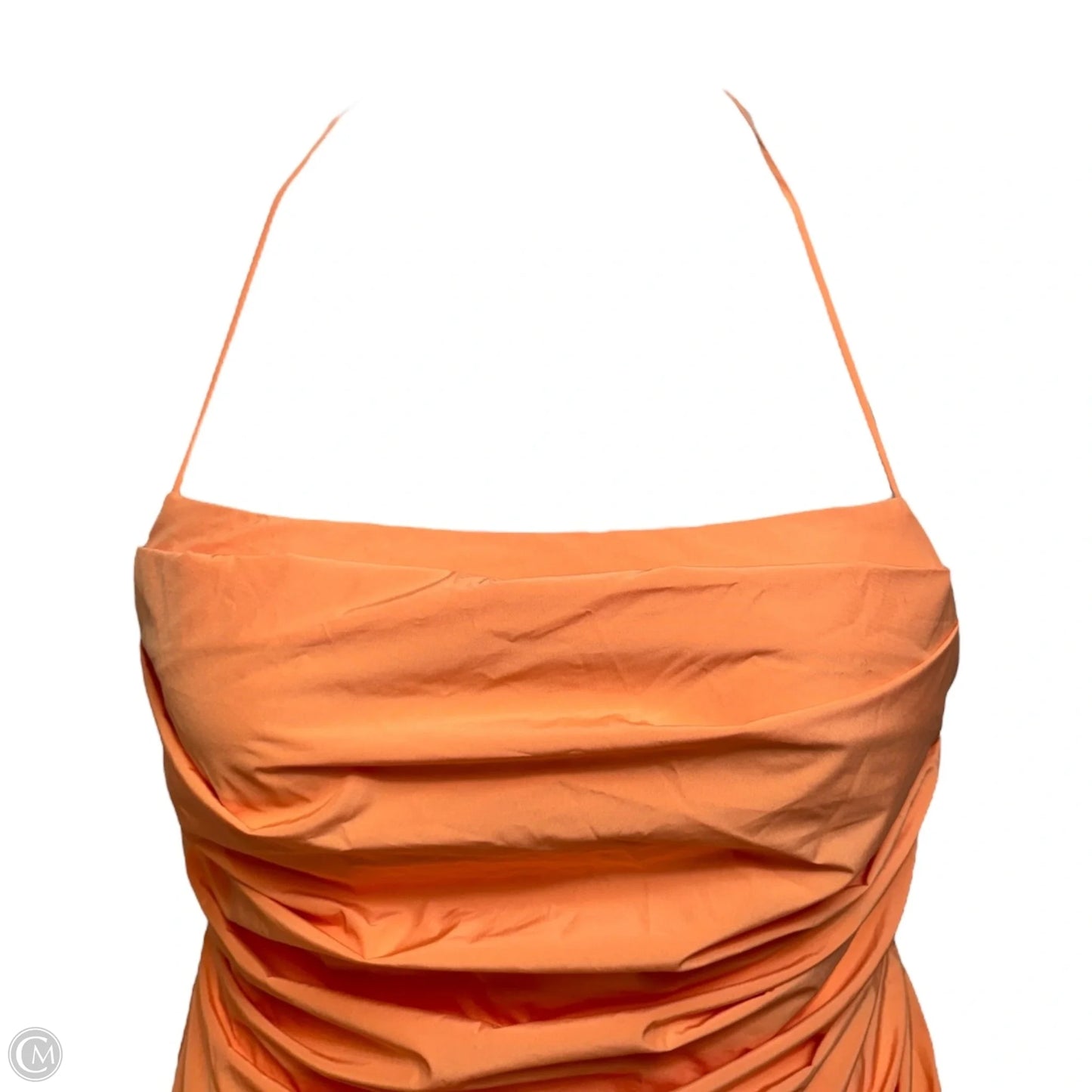 Laconia Chain Ruched Mini Dress By Amanda Uprichard In Orange, Size: M