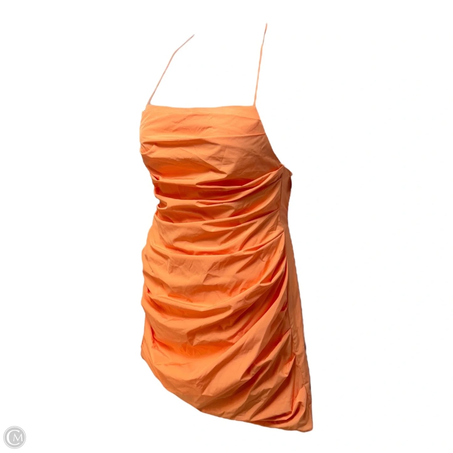 Laconia Chain Ruched Mini Dress By Amanda Uprichard In Orange, Size: M