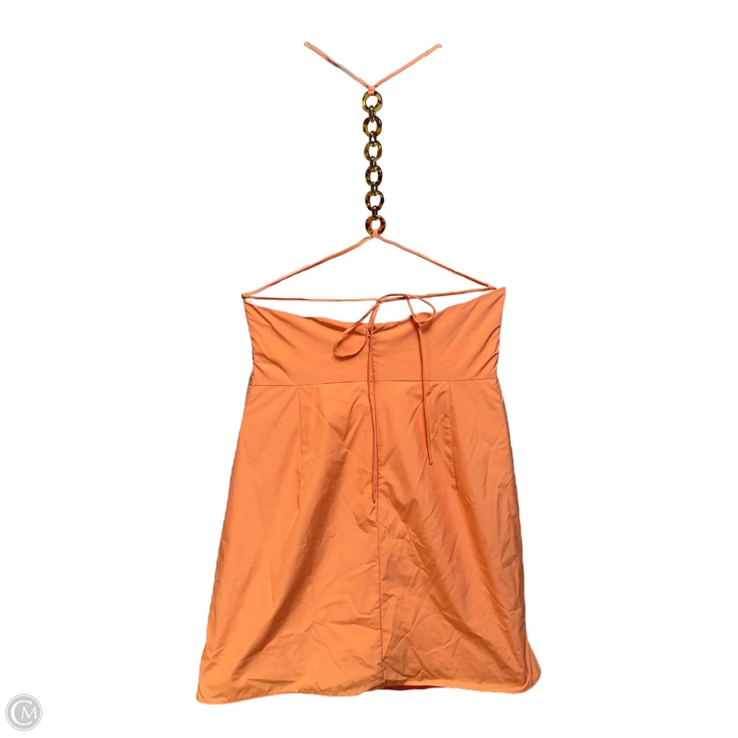 Laconia Chain Ruched Mini Dress By Amanda Uprichard In Orange, Size: M