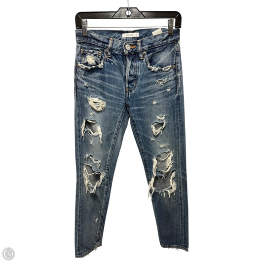 Distressed Jeans Boyfriend By Moussy In Blue Denim, Size: 24
