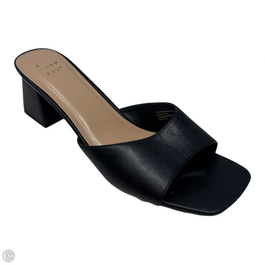 Sandals Heels Block By A New Day In Black, Size: 10