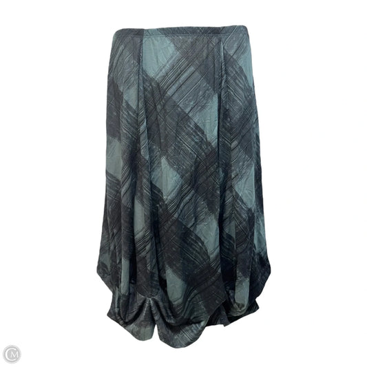 Gathered Hem Skirt Maxi By Lynn by Lilith In Black & Green, Size: L