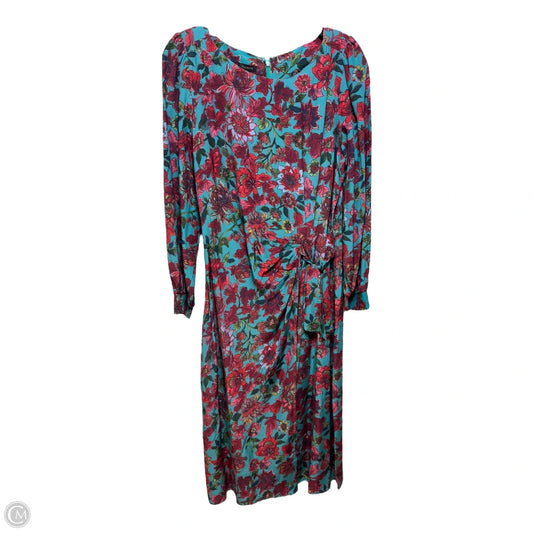 Dress Casual Midi By Talbots In Floral Print, Size: 12