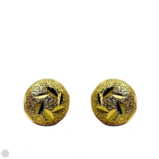 Gold Over Sterling Silver Textured Stud Earrings For zBy Unbranded