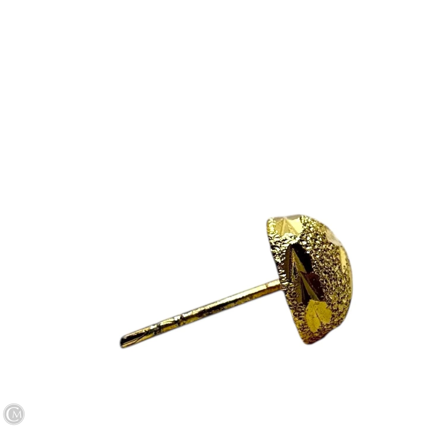 Gold Over Sterling Silver Textured Stud Earrings For zBy Unbranded