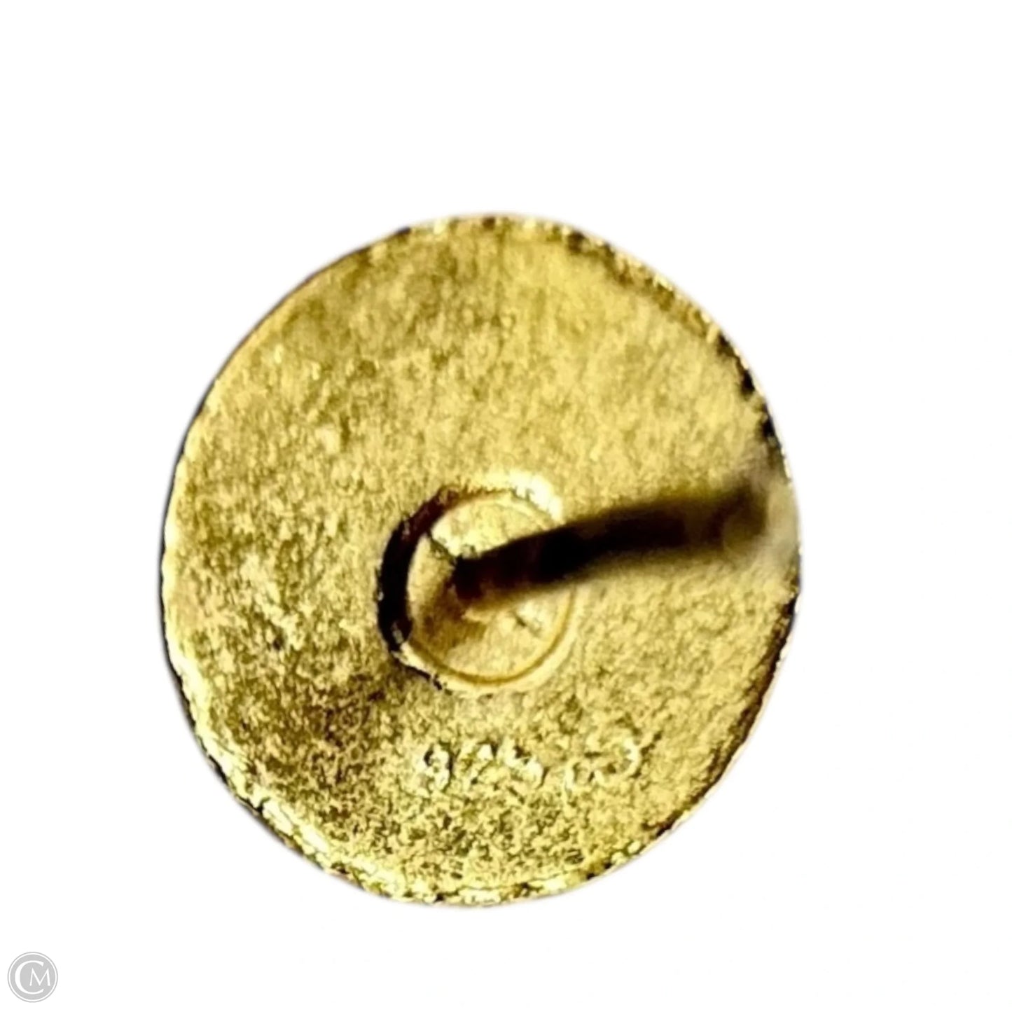 Gold Over Sterling Silver Textured Stud Earrings For zBy Unbranded