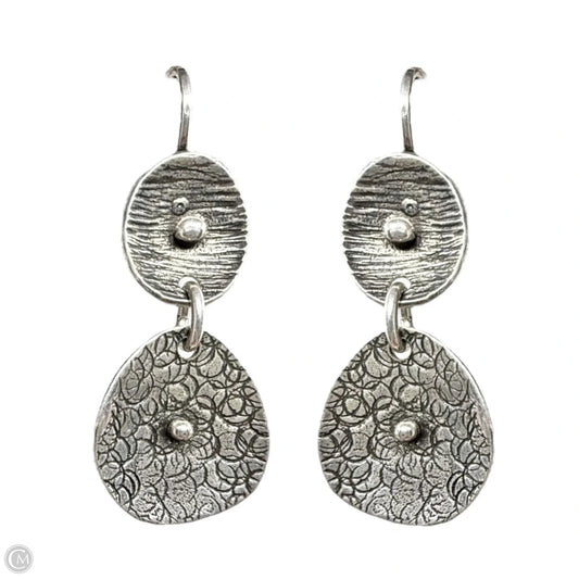 Textured Sterling Silver Dangle Earrings
