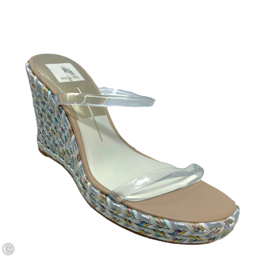 Tamara Braided Platform Espadrille Wedge Sandals By Dolce Vita In Crystal Vinyl, Size: 7.5