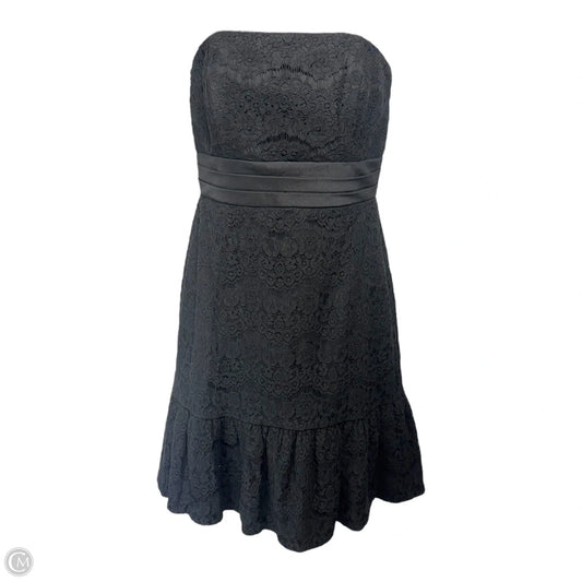 Strapless Lace Cocktail Dress With Peplum By White House Black Market In Black, Size: 0
