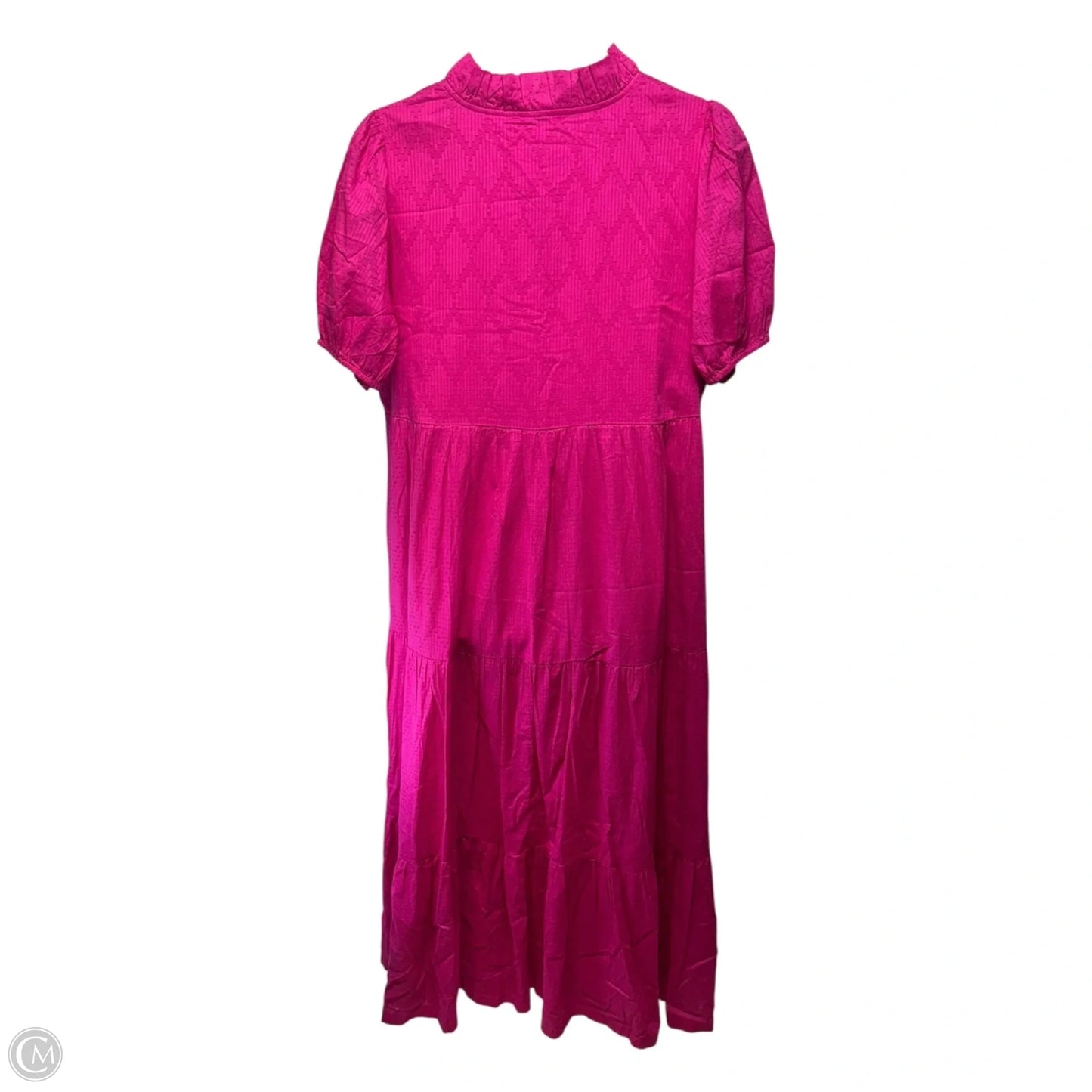 Tiered Ruffle Neck Maxi Dress By Crown And Ivy In Pink, Size: 3x