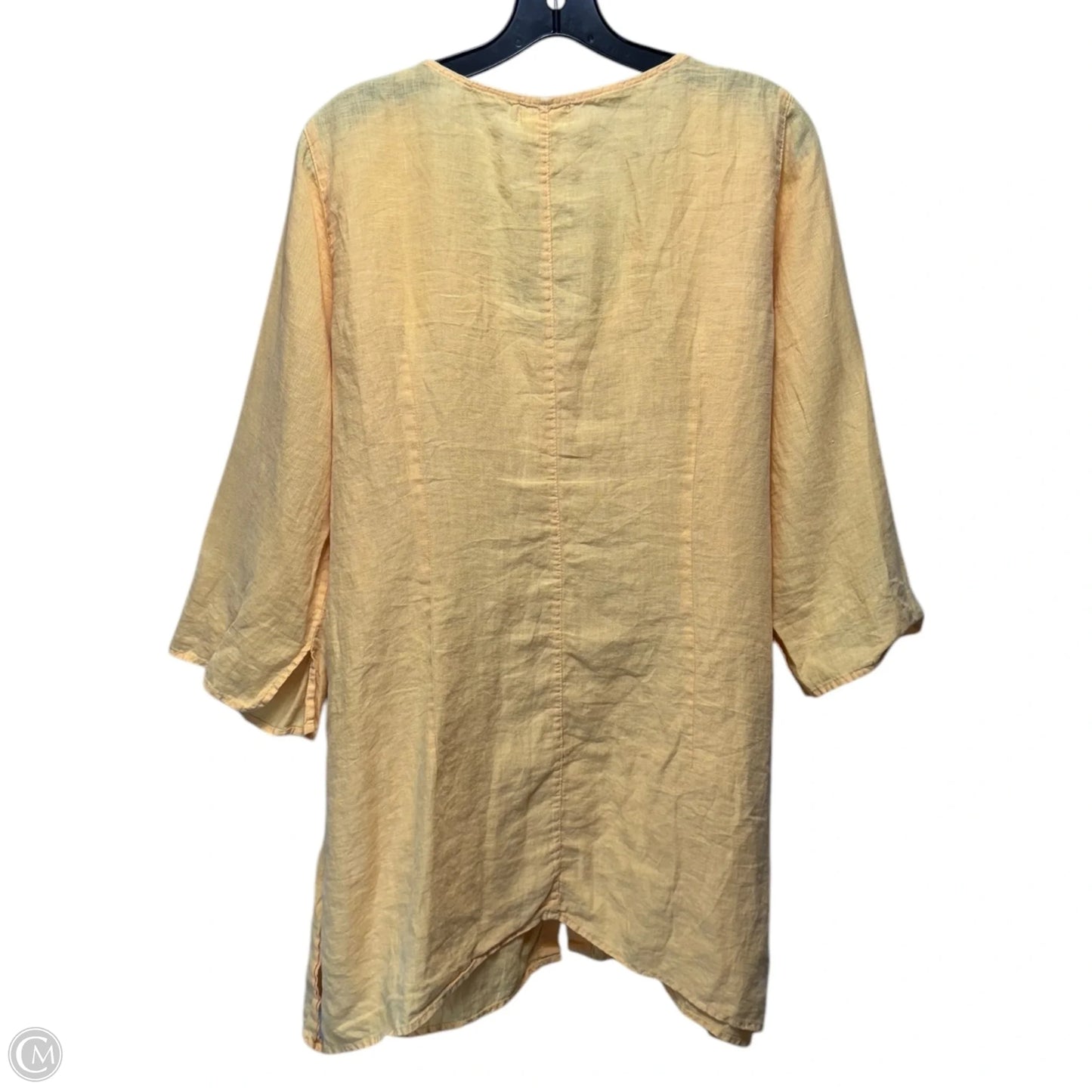 Linen Tunic Long Sleeve By Soft Surroundings In Orange, Size: Xl