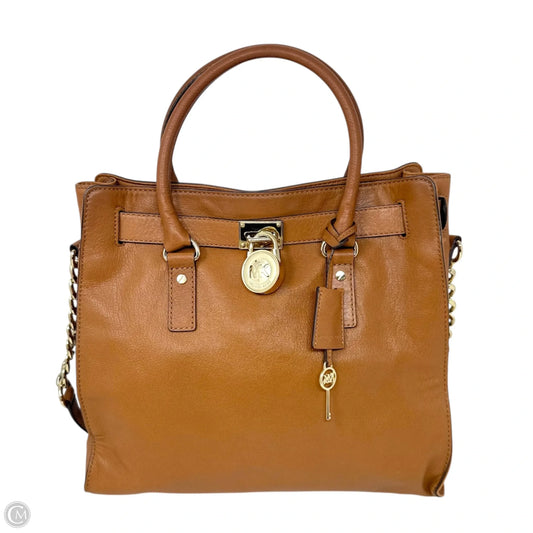 Hamilton Large NS Tote Designer By Michael Kors In Luggage, Size: Medium