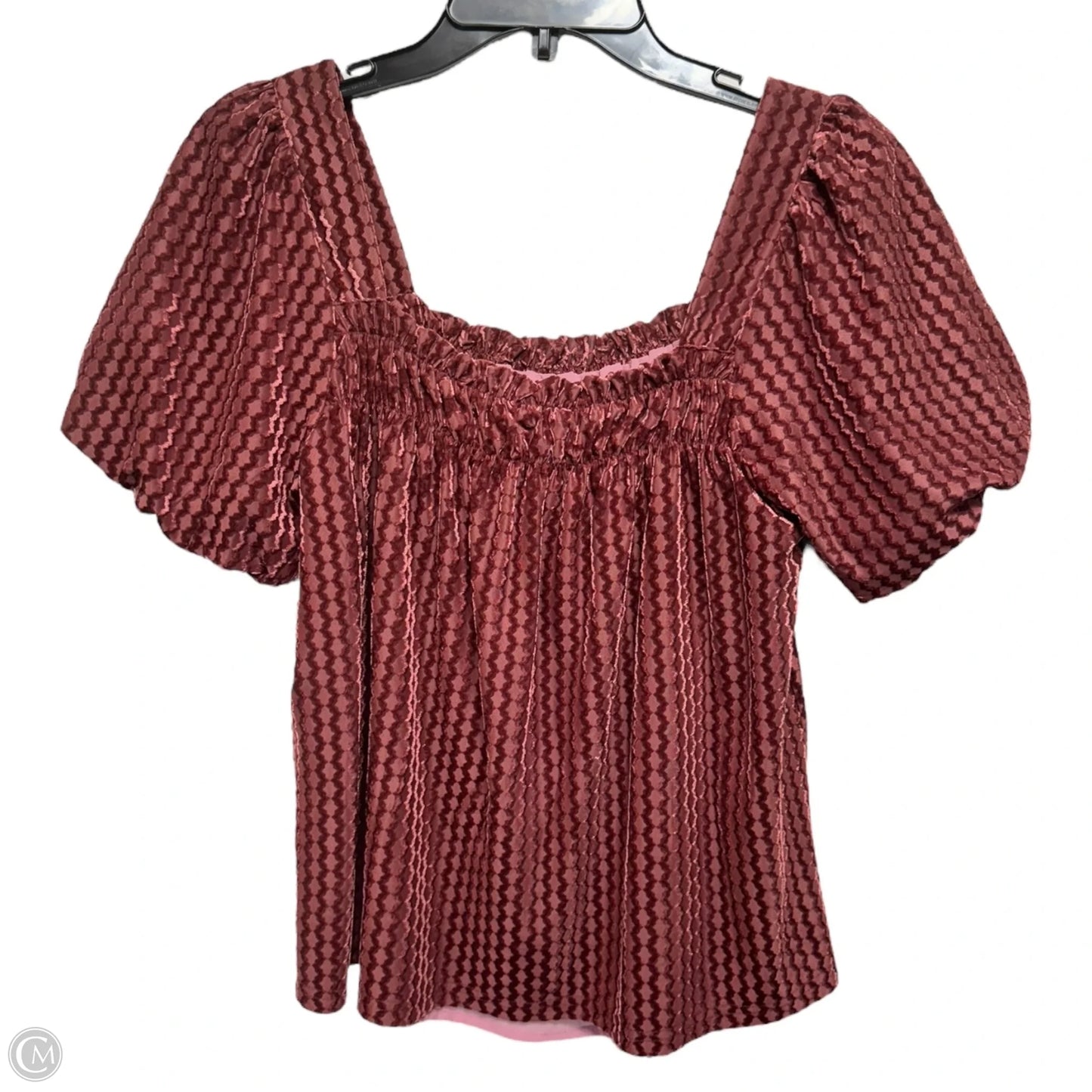 Top Short Sleeve By Joy Joy In Red, Size: Xs