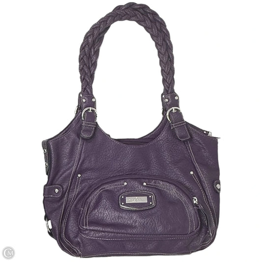 Faux Leather Braided Strap Handbag By Rosetti, Size: Medium