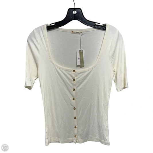Top Short Sleeve By Marine Layer In Cream, Size: S