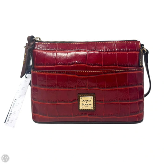 Ginger Croc Embossed Crossbody Designer By Dooney And Bourke, Size: Medium