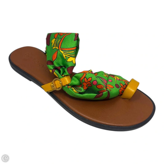 Selby Scarf Sandals Designer By Tory Burch In Green, Size: 7
