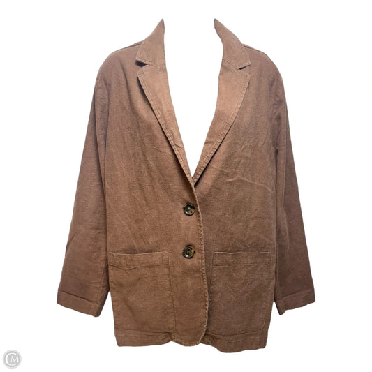 Hemp Blend Blazer By Marine Layer In Brown, Size: S