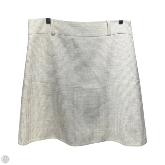 Skirt The Rules Cotton Skirt Designer By Kate Spade In Cream, Size: 12