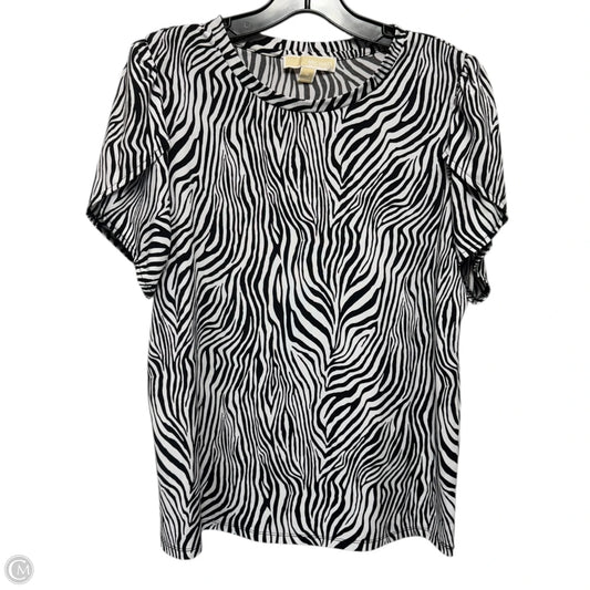 Top Short Sleeve By Michael By Michael Kors In Animal Print, Size: M