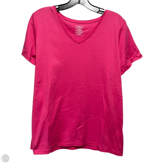 Top Short Sleeve By L.l. Bean In Pink, Size: L