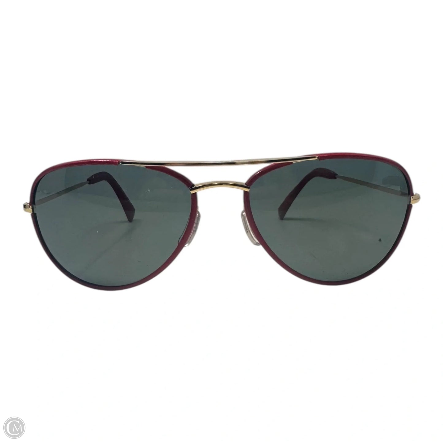 817 Leather Trim Aviator Sunglasses By Paul Smith in Red