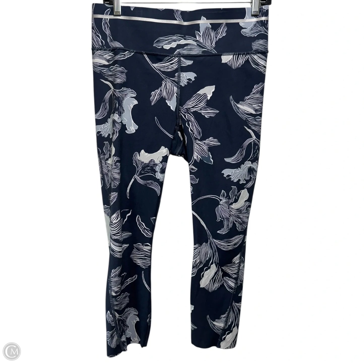 Athletic Leggings By Athleta In Blue & White, Size: M