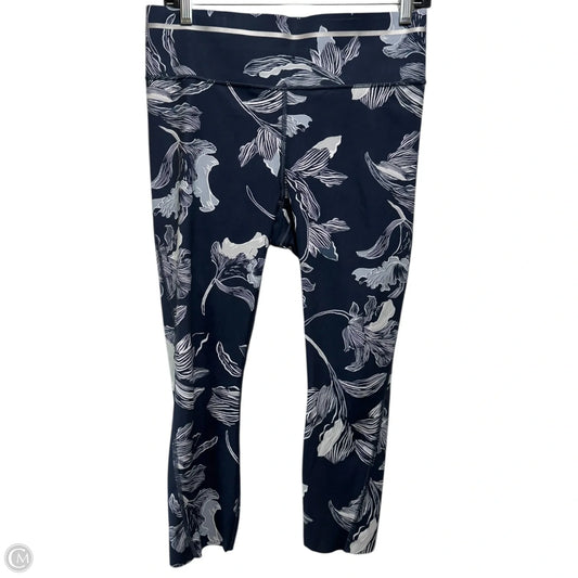 Athletic Leggings By Athleta In Blue & White, Size: M