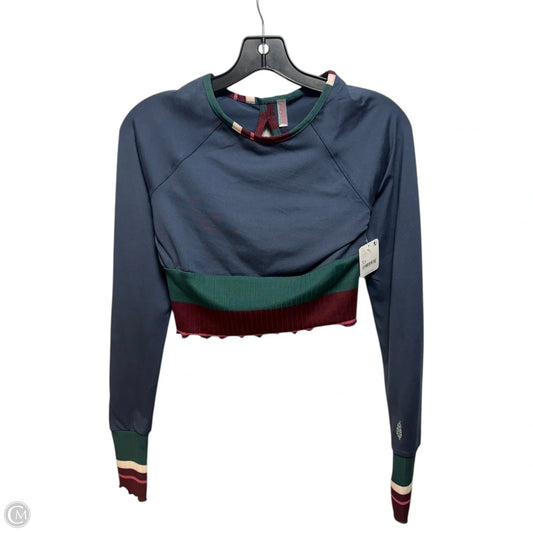 Pep In Your Step Long Sleeve Crop Top By Free People Movement In Multi-colored, Size: XS