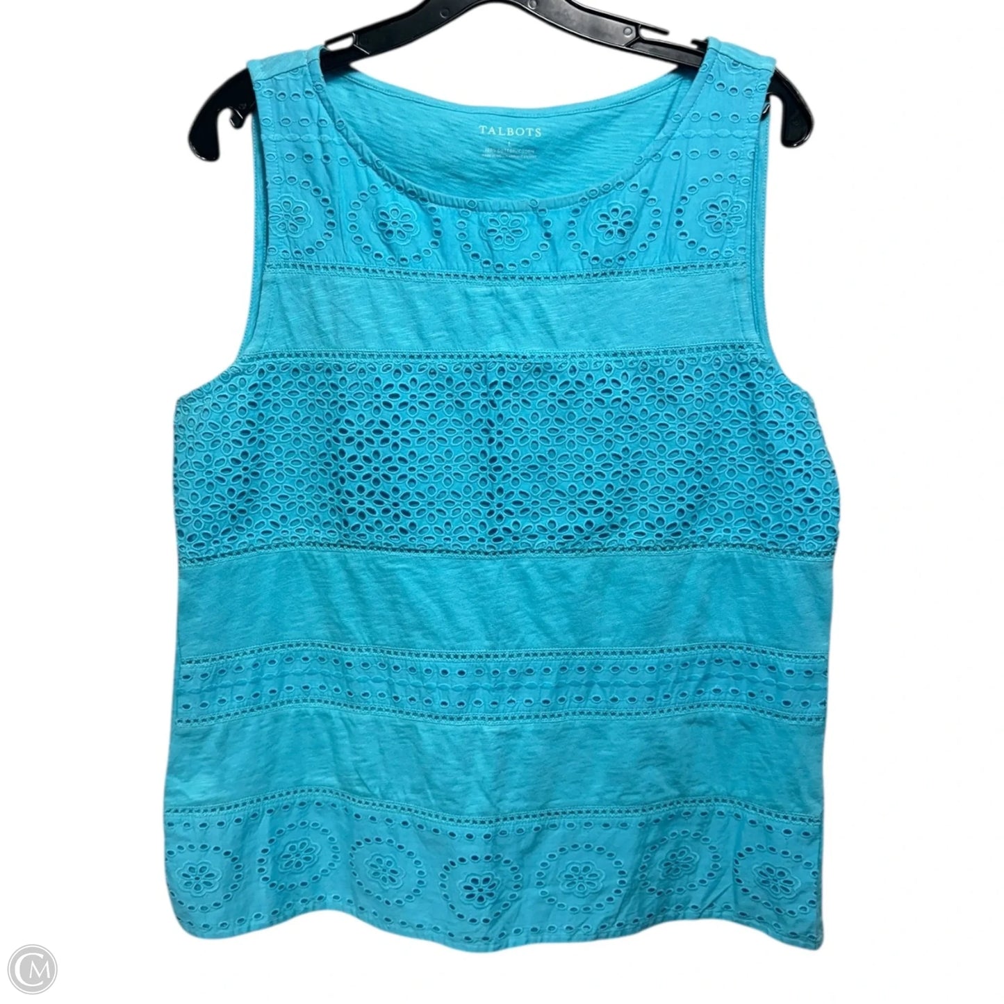 Top Sleeveless By Talbots In Blue, Size: L