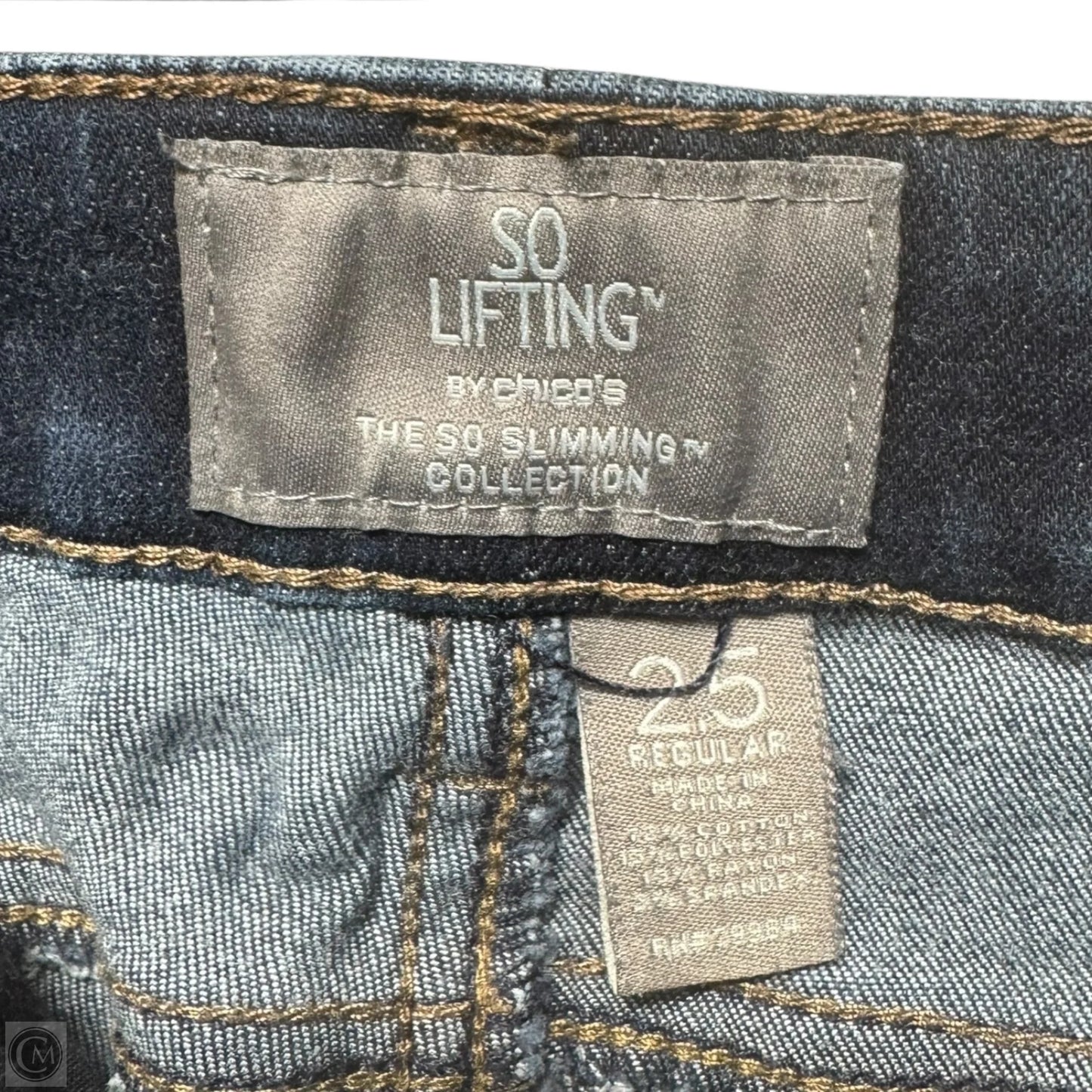 Jeans Straight By Chicos In Blue Denim, Size: 14