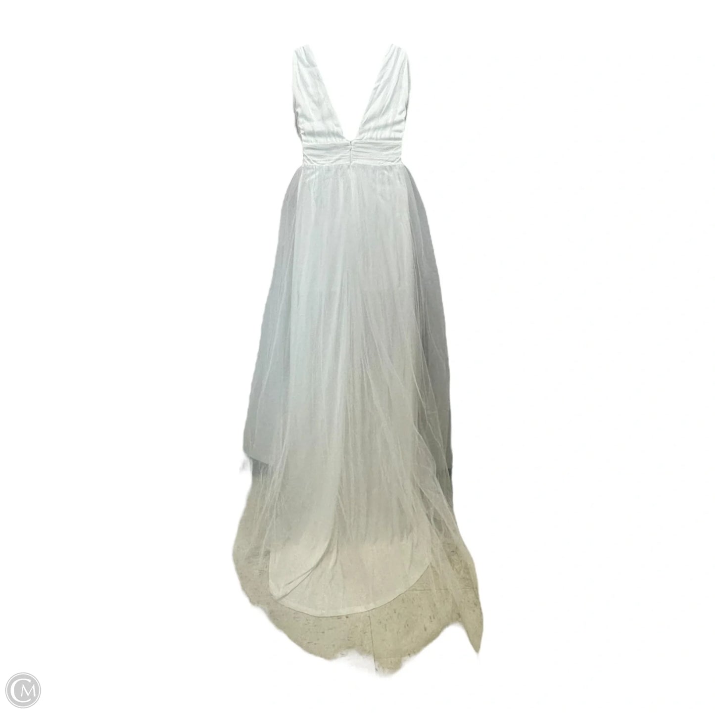 Heavenly Hues White Tulle Sleeveless Maxi Dress By Lulus In White, Size: M