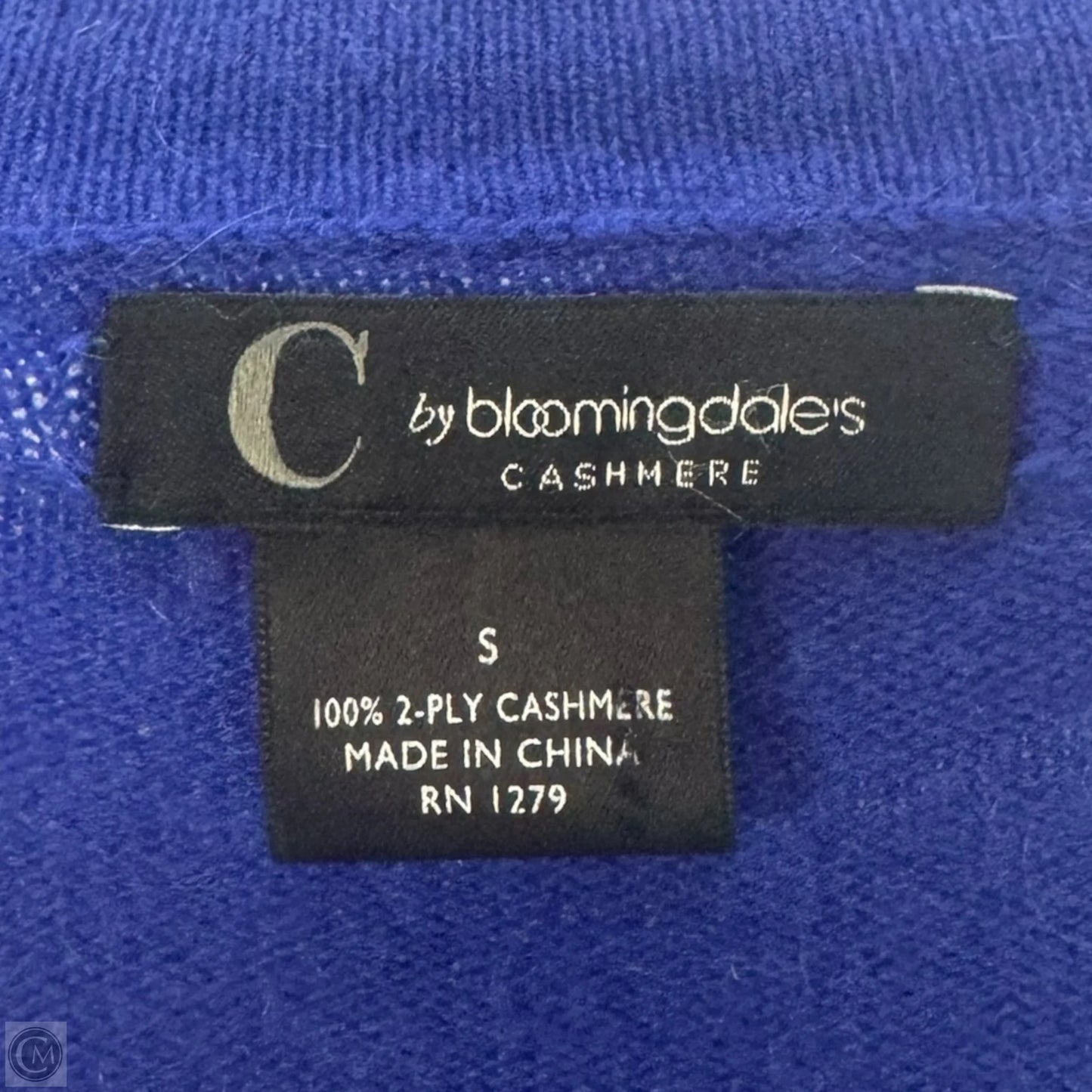 Sweater Cardigan Cashmere By Bloomingdales In Blue, Size: S