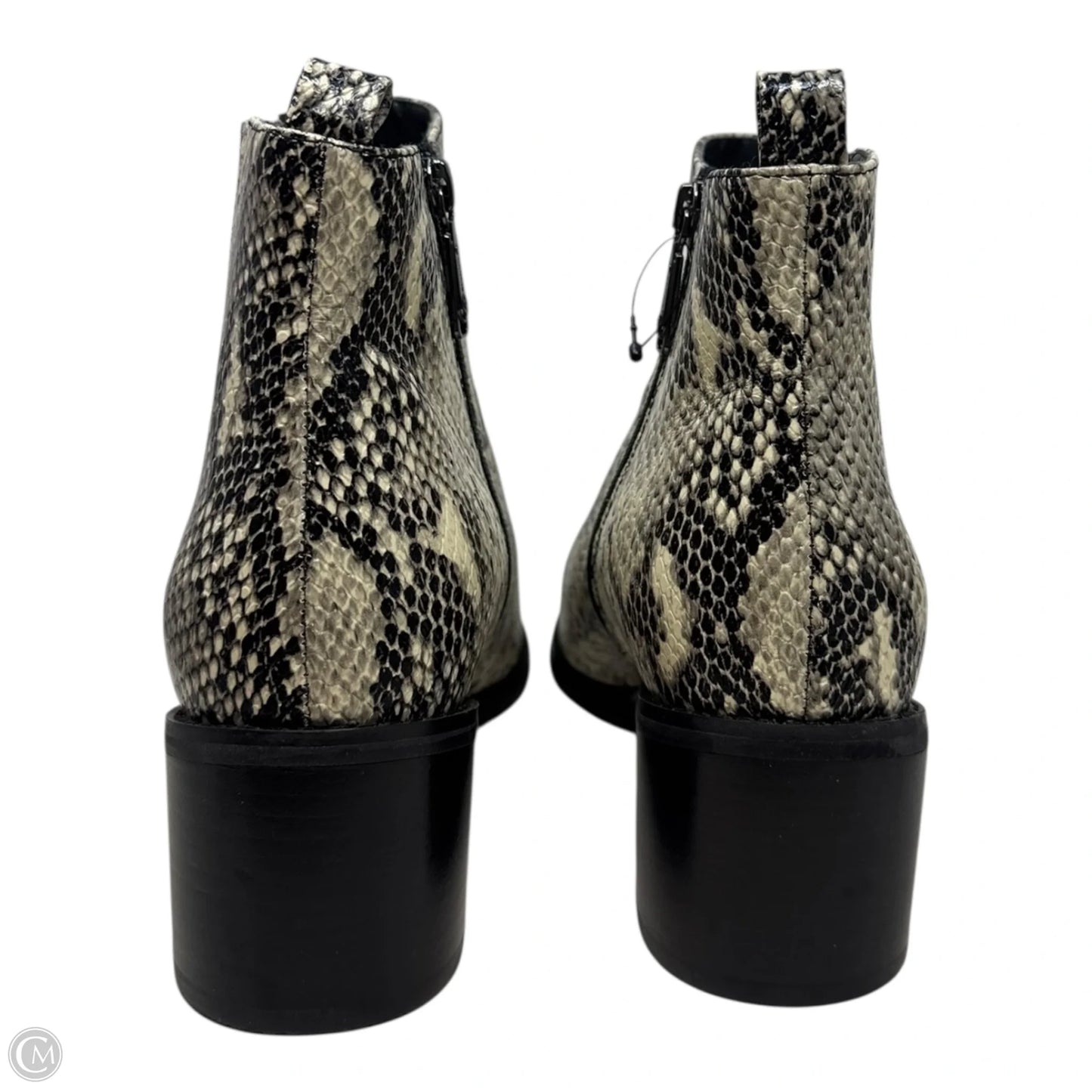 Elvina Waterproof Boots Ankle Heels By Blondo In Snakeskin Print, Size: 11