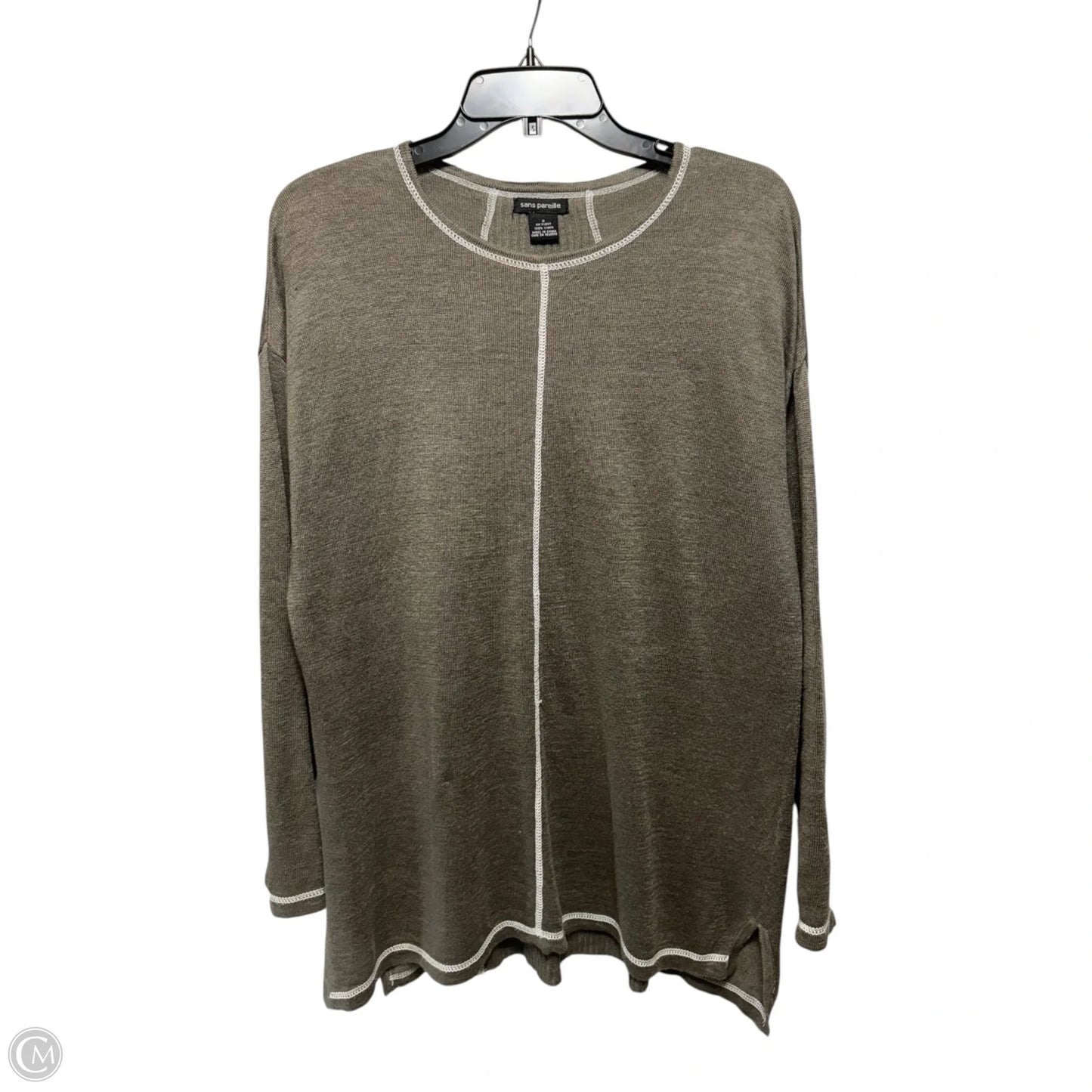 Linen Sweater By Sans Pareille In Green, Size: S