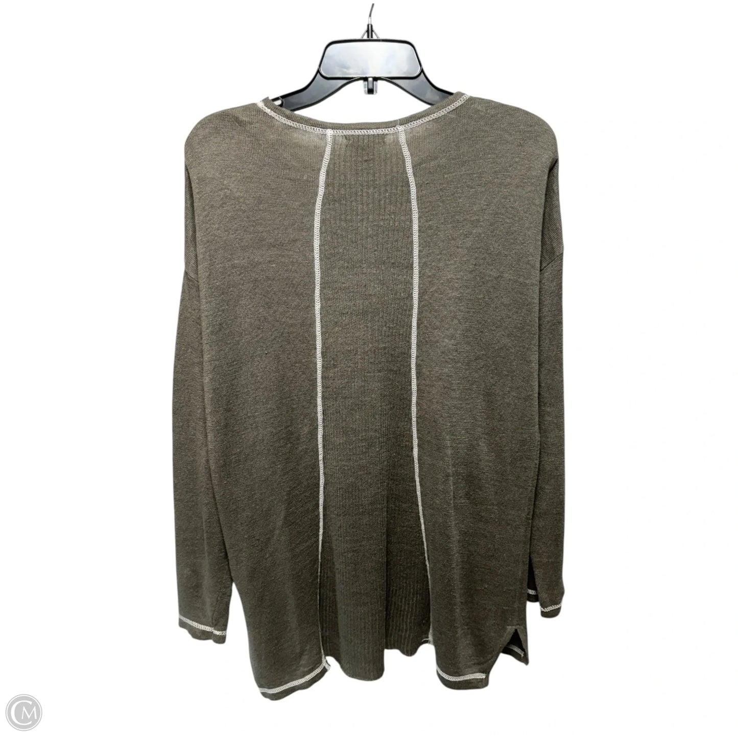 Linen Sweater By Sans Pareille In Green, Size: S
