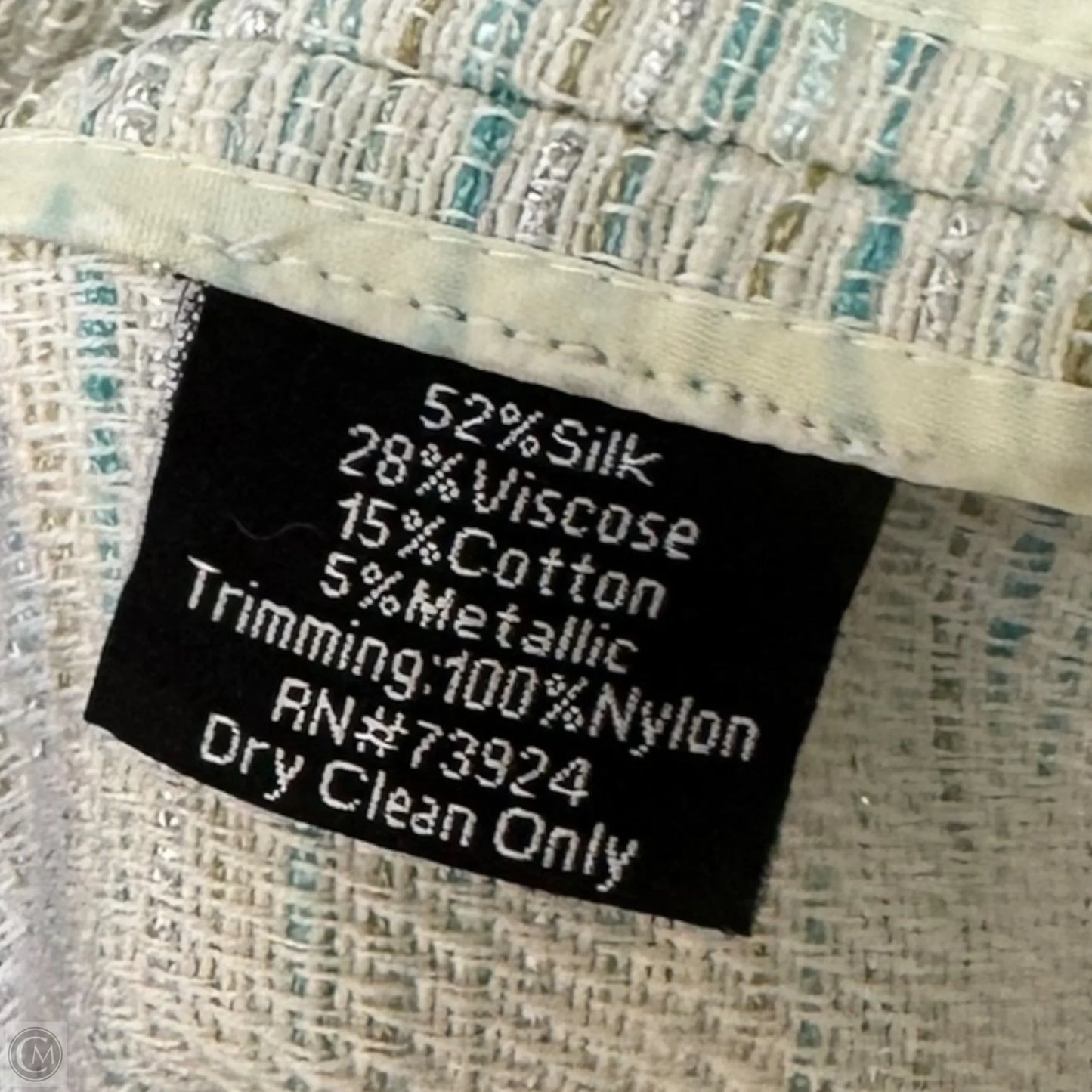 Silk Blend Blazer By Misook In Multi-colored, Size: M