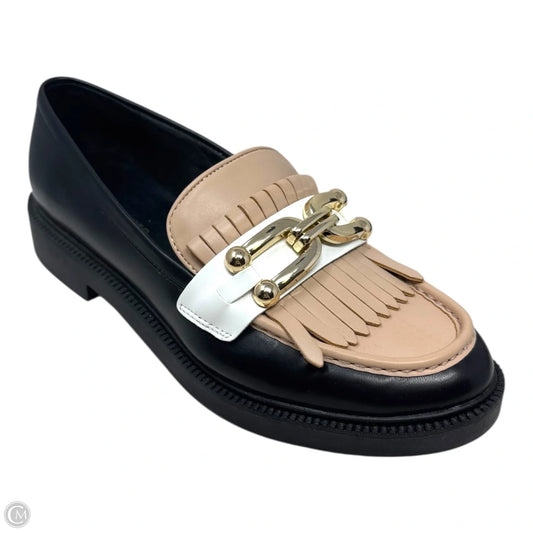 Calisto Kiltie Loafer Shoes Flats By Marc Fisher In Black & Tan, Size: 8.5